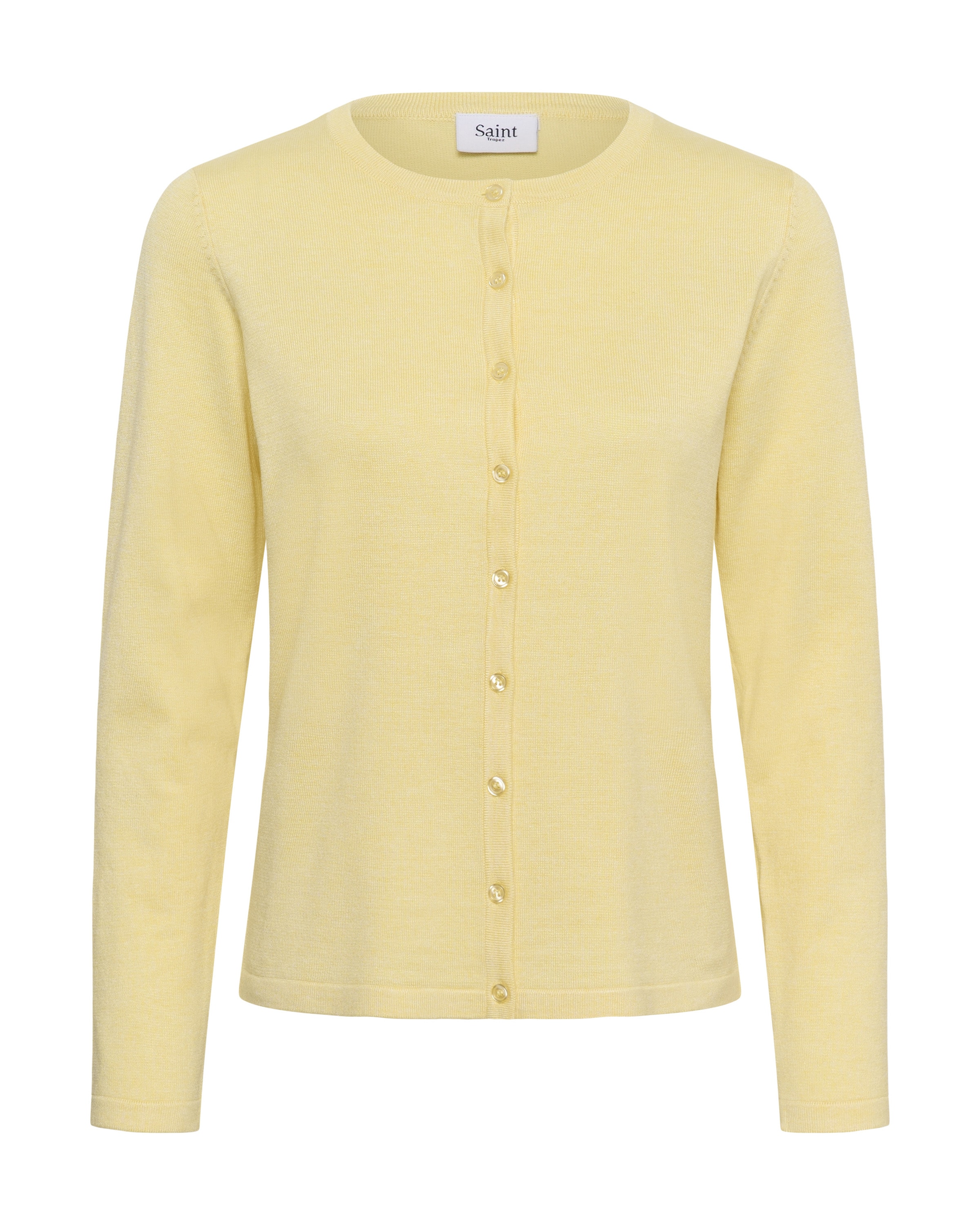 SAINT TROPEZ - Casaco de malha 'MilaSZ' em amarelo: frente