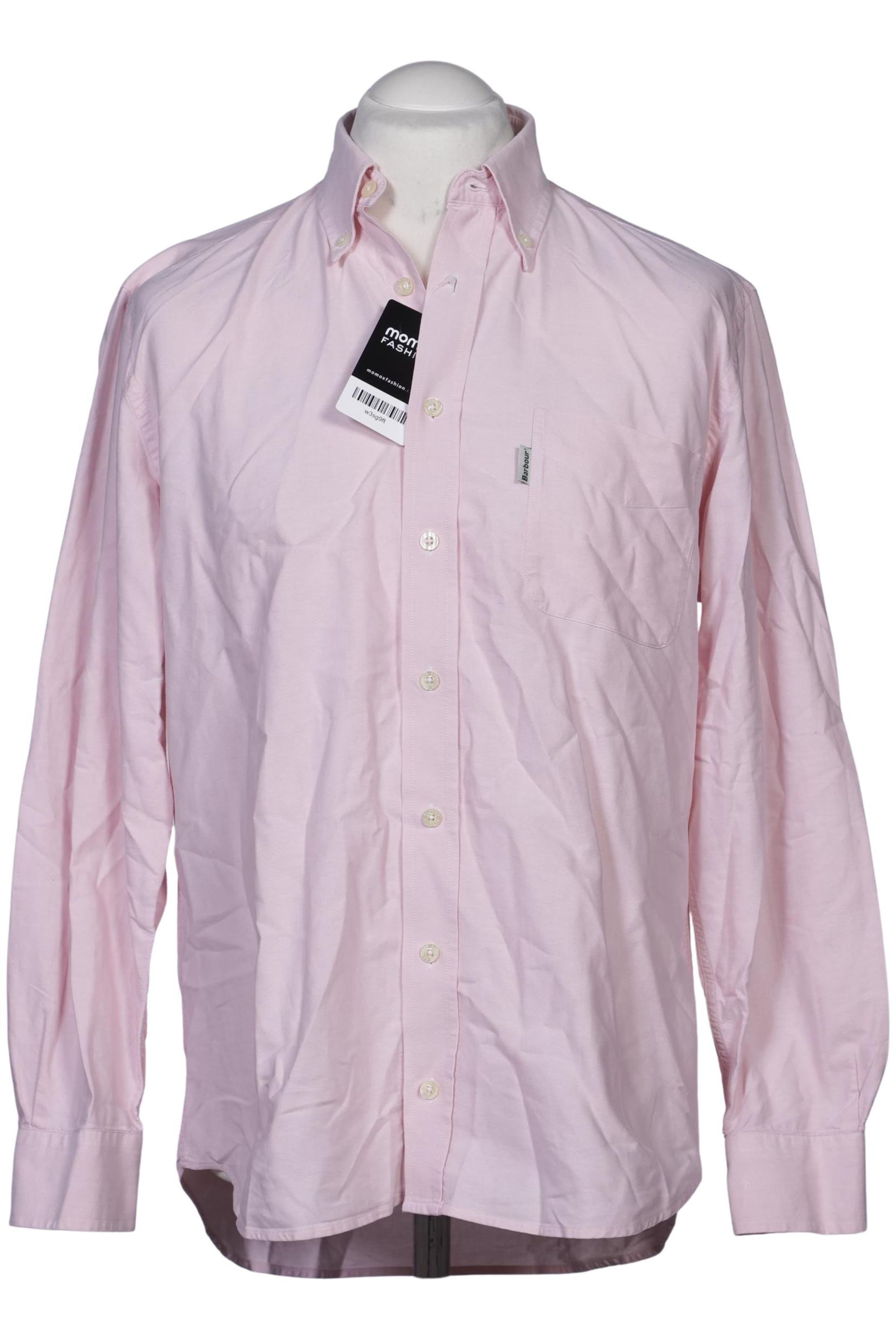 Barbour Button Up Shirt in S in Pink: front