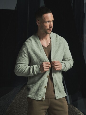 DAN FOX APPAREL Knit Cardigan 'Ali' in Green