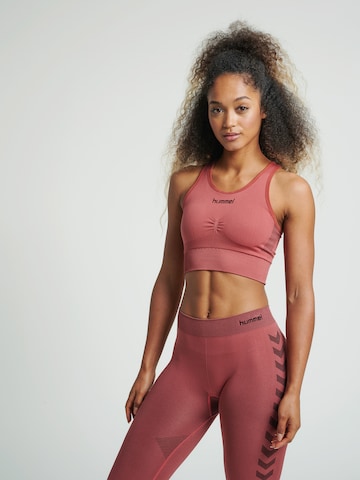 Hummel Bustier Sport bh in Oranje: voorkant