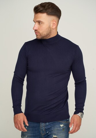 behype Pullover 'MKBONI' in Blau: Vorderseite