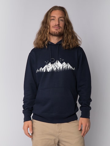 Watapparel Sweatshirt 'Mountains' in Blue: front