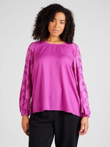 ONLY Carmakoma - Blusa em roxo: frente