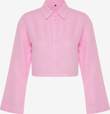 Trendyol - Blusa en rosa: frente