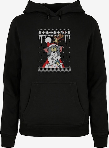 ABSOLUTE CULT Sweatshirt 'Tom and Jerry - Fair Isle' in Black: front