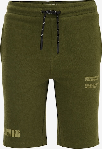 WE Fashion Normální Kalhoty – zelená: přední strana