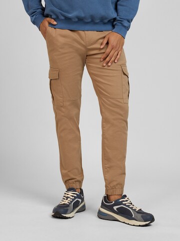 Pittman Tapered Cargo Pants 'Darius' in Beige: front