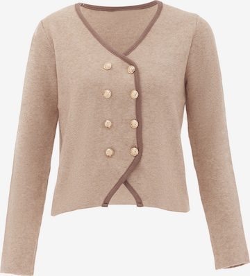 NAEMI Strickjacke in Braun: Vorderseite