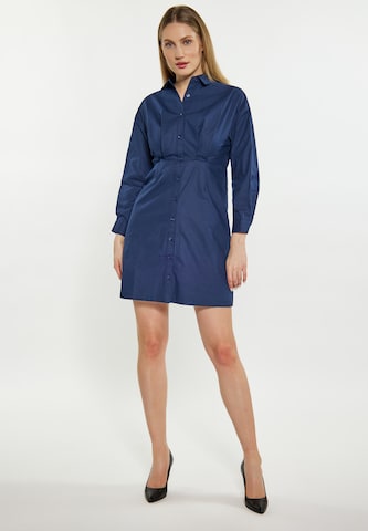 Robe-chemise DreiMaster Klassik en bleu : devant