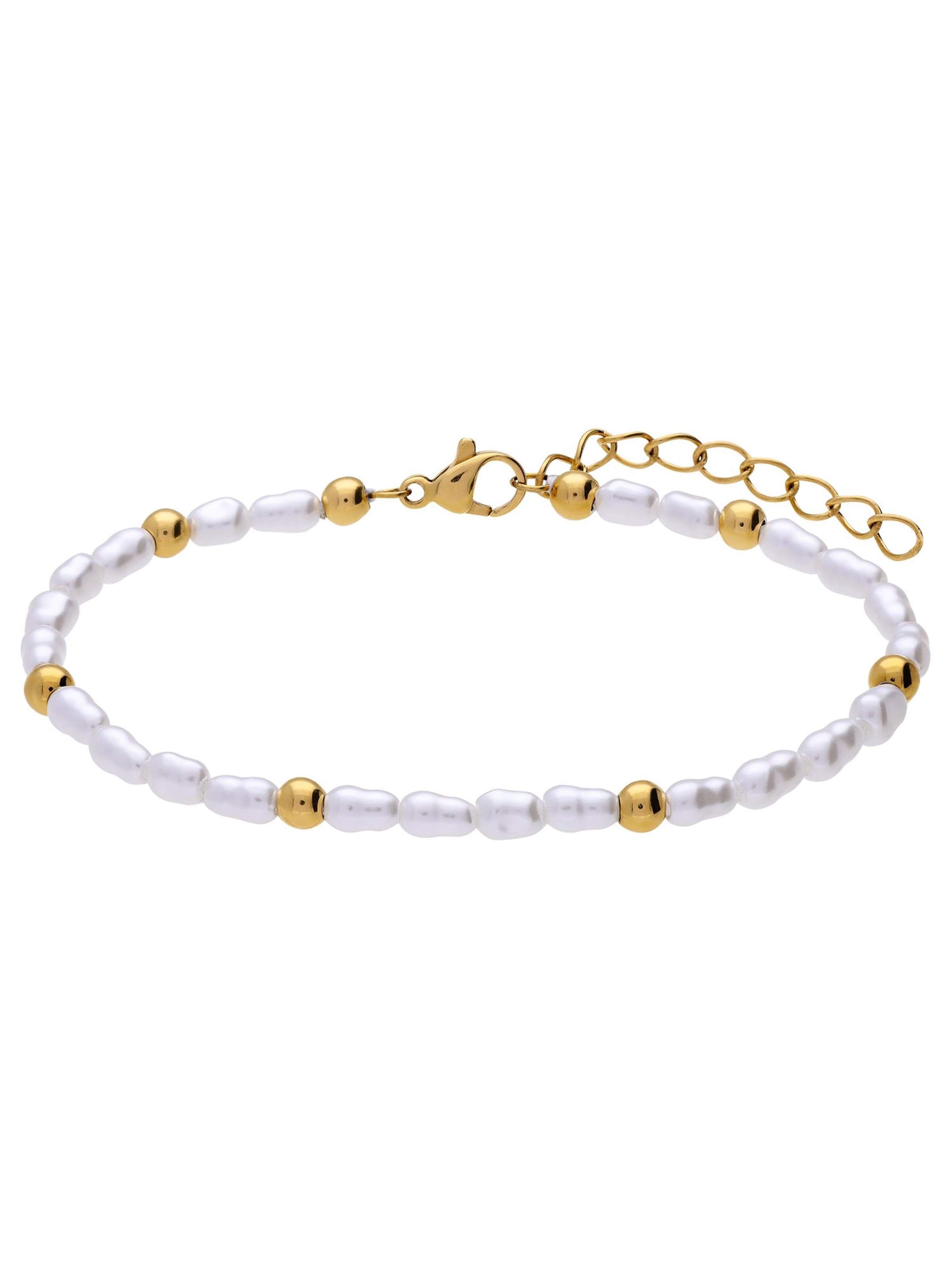 Lucardi Bracelet 'Moderner Look' in White: front