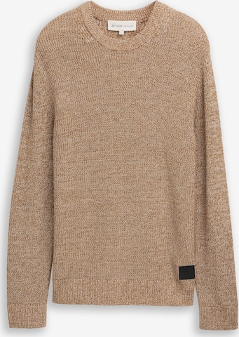 TOM TAILOR DENIM Sweater in Brown: front