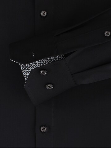 VENTI Slim fit Business Shirt in Black