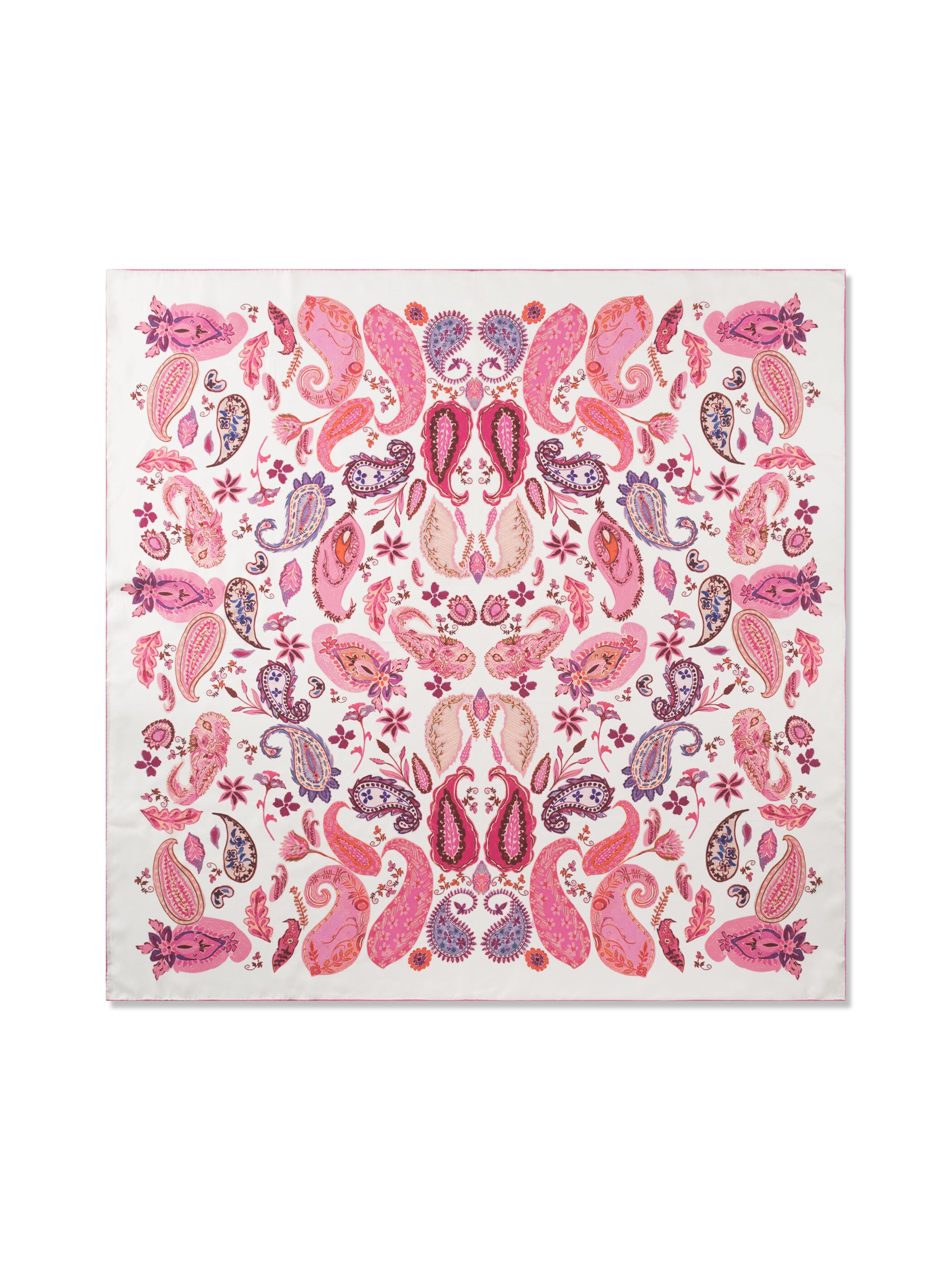 CODELLO Tuch Seidentuch Paisleymuster in Weiß: Vorderseite