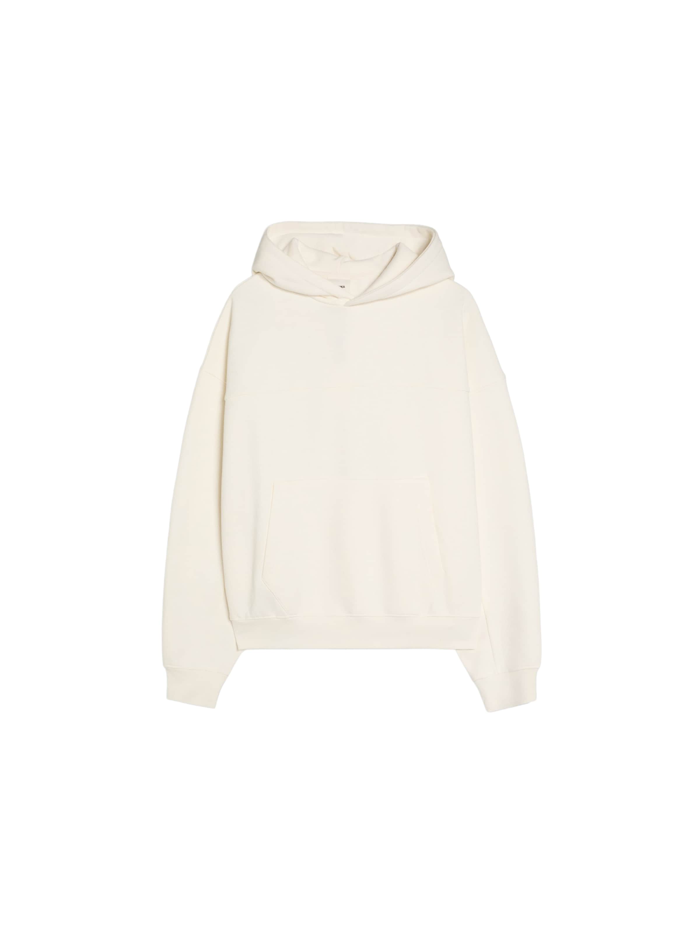 Sweat-shirt Bershka en blanc : devant