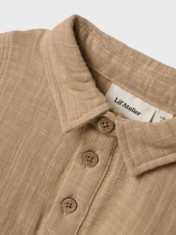 NAME IT Comfort fit Button up shirt in Beige