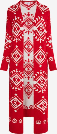 Geacă tricotată 'Lomasi' IZIA pe roșu / alb, Vizualizare produs