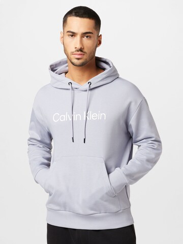 Sweat-shirt Calvin Klein en bleu : devant