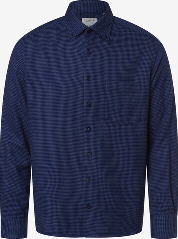 ETERNA Comfort fit Button Up Shirt in Blue: front