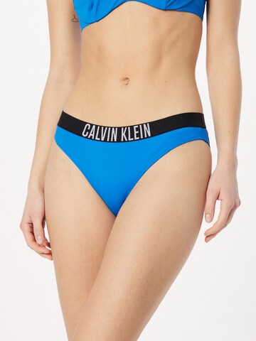 Calvin Klein Swimwear Bikini Bottoms in Blue: front