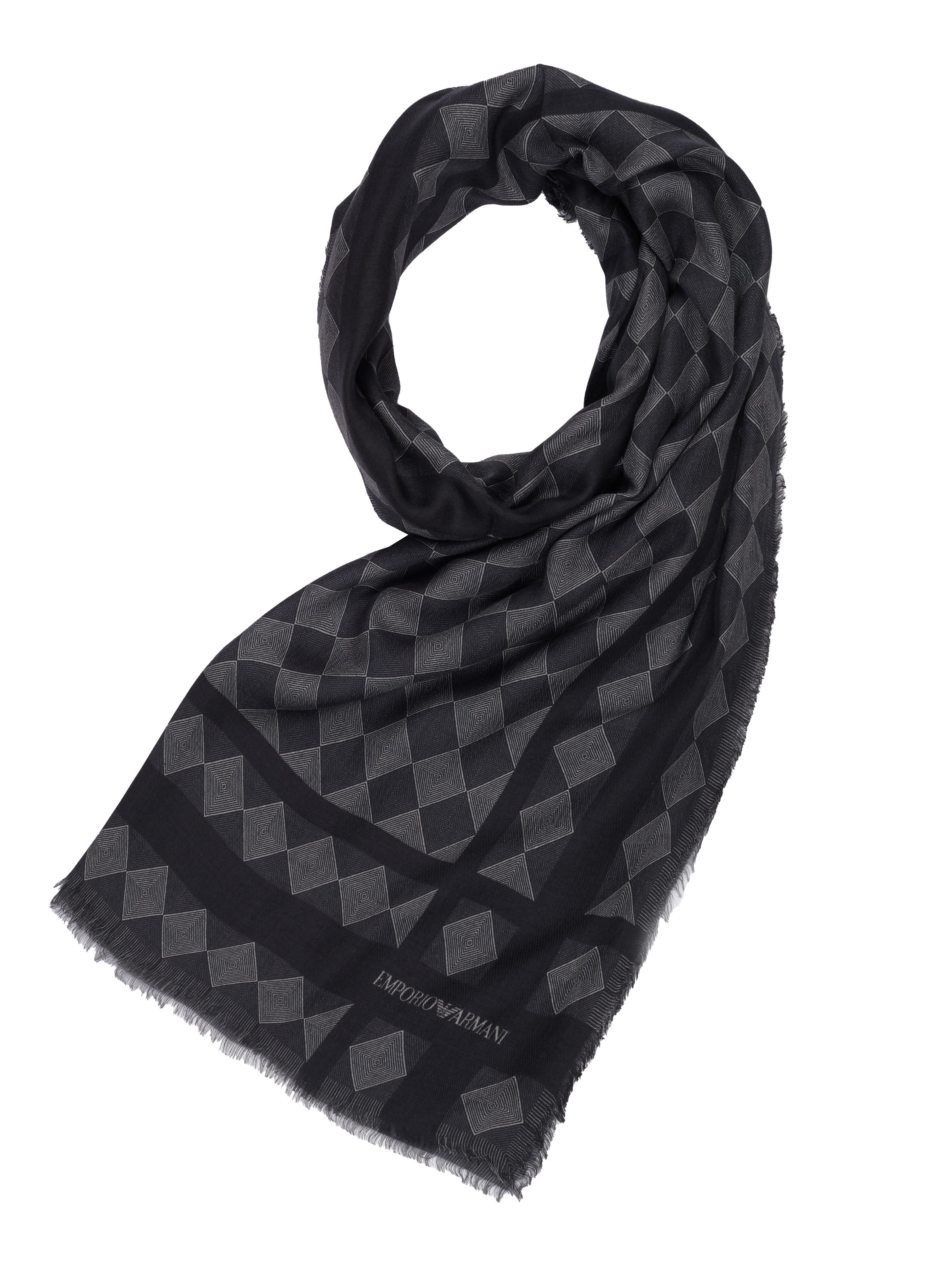ARMANI Scarf 'Emporio' in Grey: front