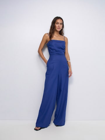 Salsa Jeans Jumpsuit in Blauw: voorkant