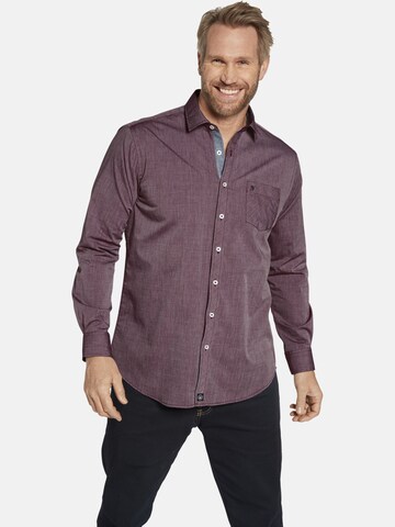 Jan Vanderstorm Comfort fit Button Up Shirt ' Julian ' in Red