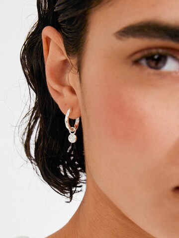 Pilgrim Kolczyki 'Fire' w kolorze srebrny