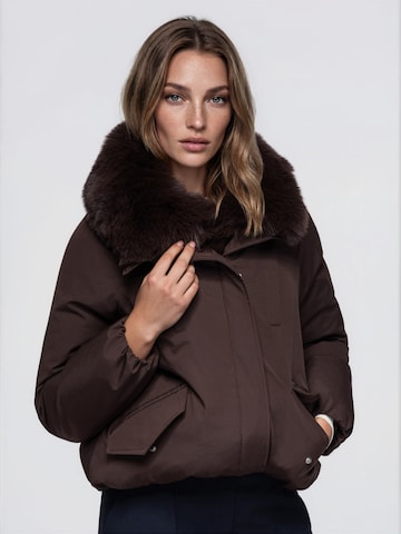 Ombre Преходно яке в кафяво