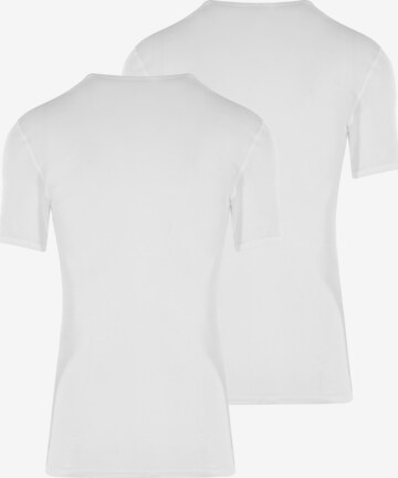 SCHIESSER Kurzarm Unterhemd 'Doppelripp 2Pack' in Weiß