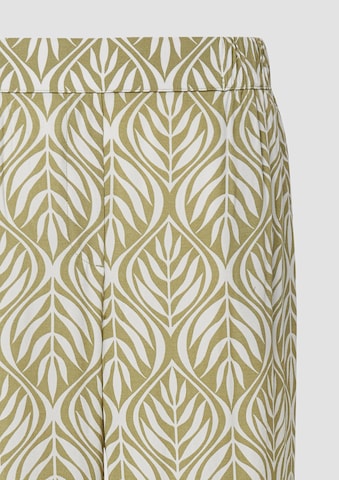 Wide Leg Pantalon s.Oliver BLACK LABEL en vert