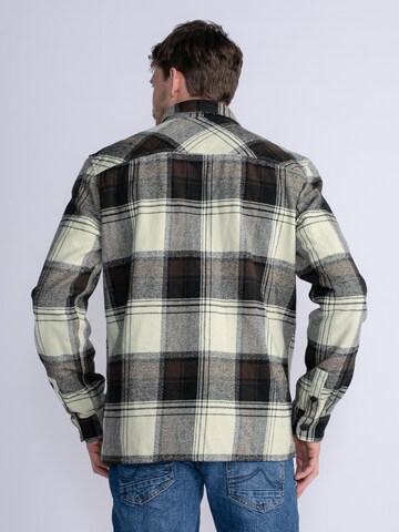 Petrol Industries Regular fit Button Up Shirt 'Streator' in Beige