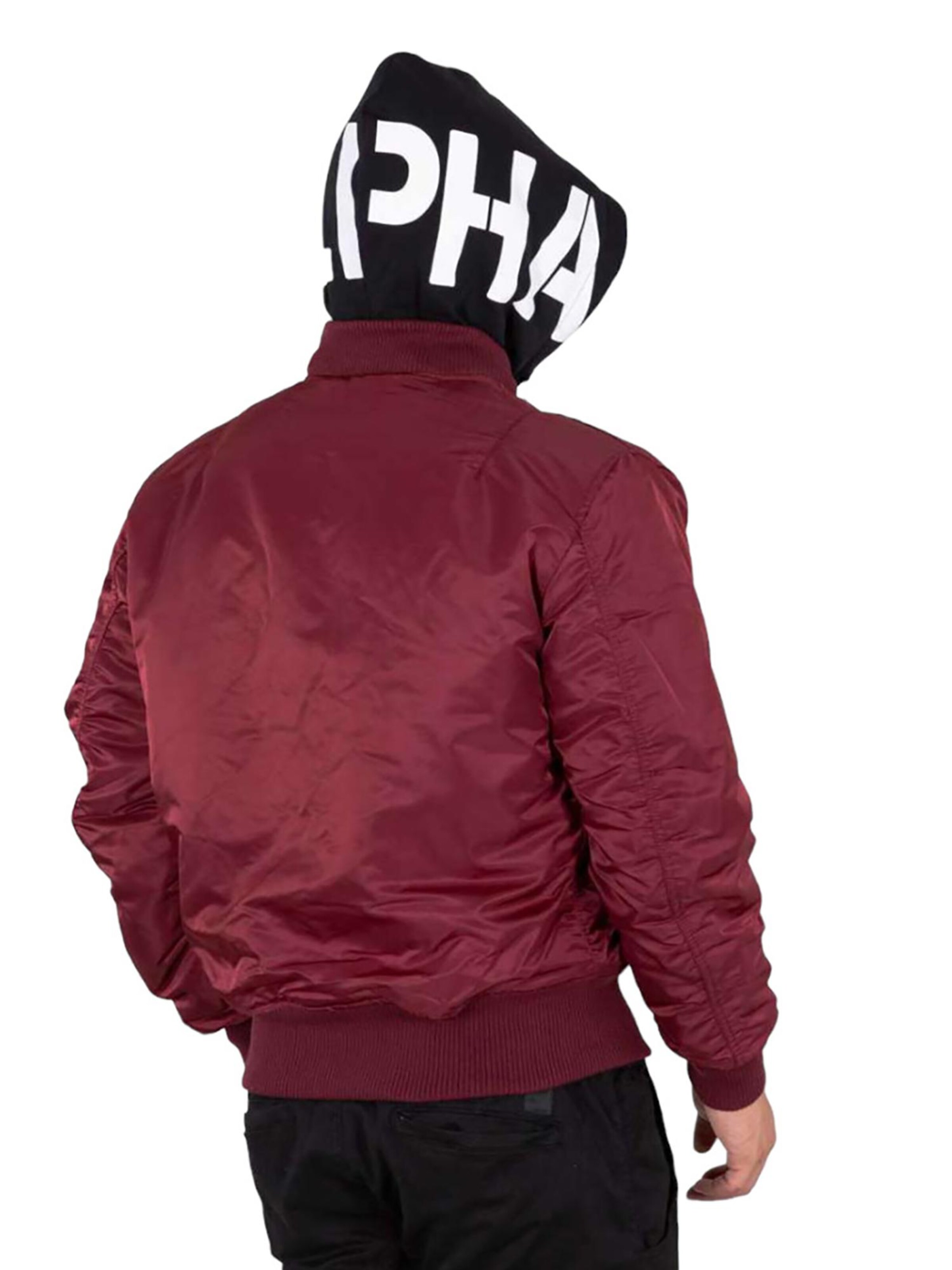 ALPHA INDUSTRIES Between-Season Jacket 'MA-1 ZHP' in Red