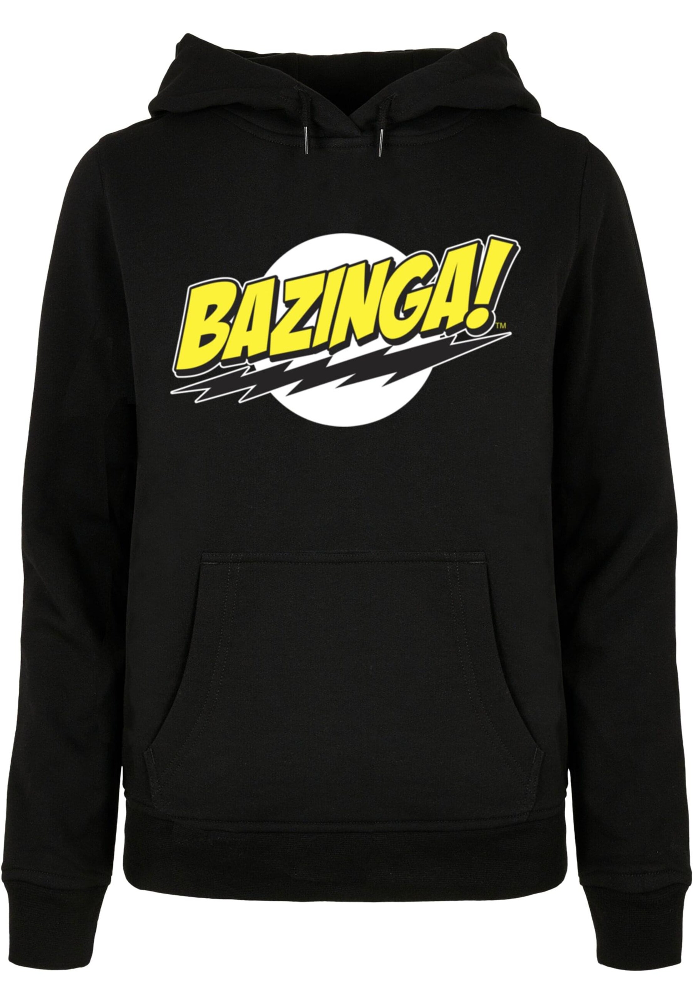 ABSOLUTE CULT Sweatshirt 'Ladies Big Bang Theory - Bazinga' in Zwart: voorkant
