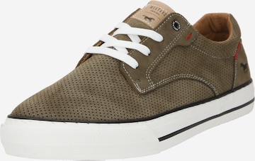 Baskets basses MUSTANG en vert : devant