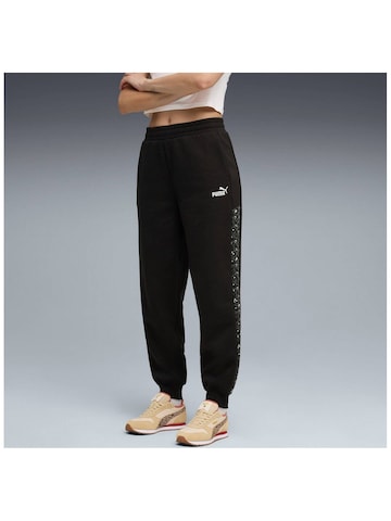 PUMA Regular Sportbroek 'Puma Ess Graphic Animal Comfort High-waist Sweatpants' in Zwart