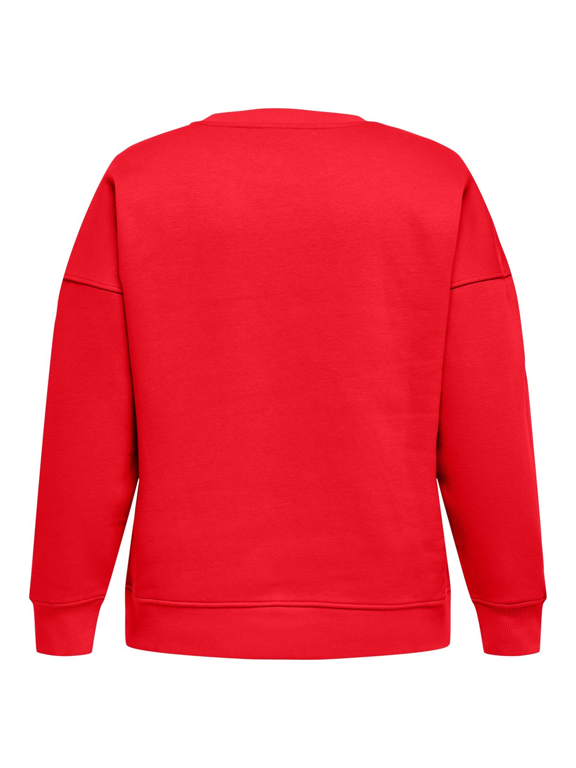 ONLY Carmakoma Sweatshirt 'CARSOFIA' in Red