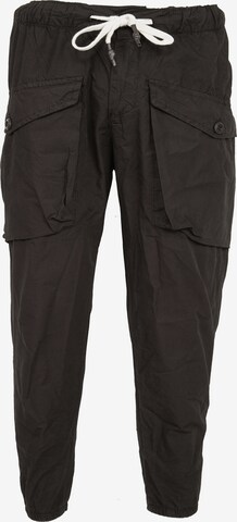 Tom Barron Tapered Broek in Zwart: voorkant