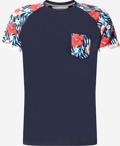 !Solid Shirt 'Ruel' in marine blue / Petrol / Red, Item view