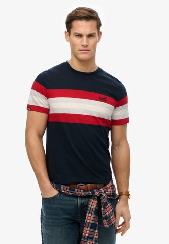 T-Shirt 'Essentials' Superdry en bleu : devant
