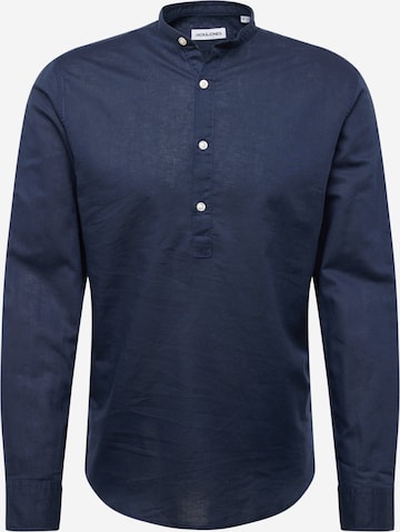 JACK & JONES Button Up Shirt in Blue: front