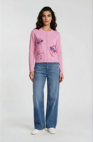 Milano Italy Knit Cardigan in Pink
