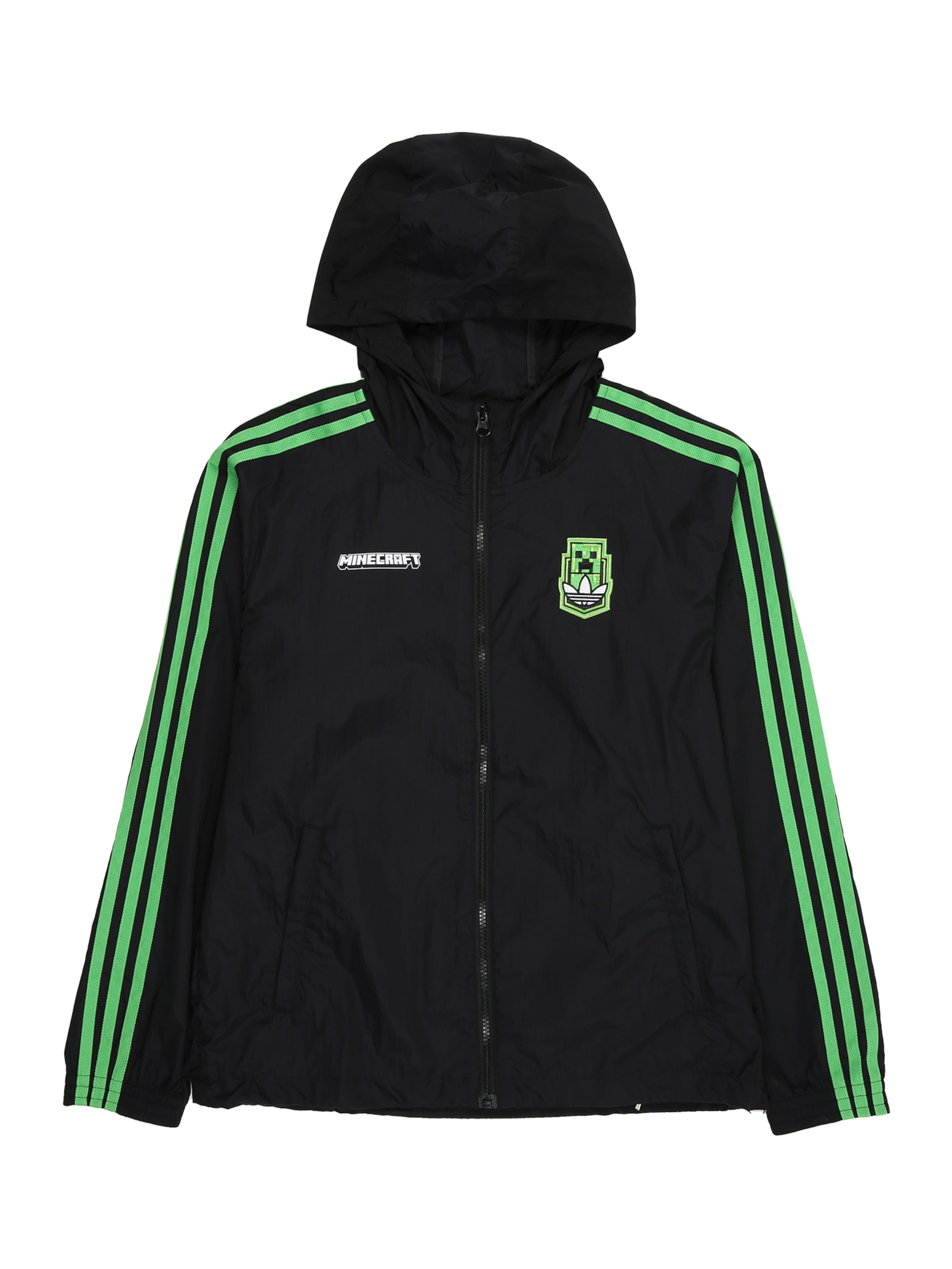 ADIDAS ORIGINALS Between-season jacket 'Adidas Originals X Minecraft' in Black: front