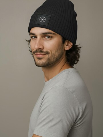 Neverless Beanie 'Windrose' in Black