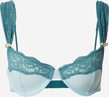 Balconnet Soutien-gorge 'FLORIANE' WILD LOVERS en bleu : devant