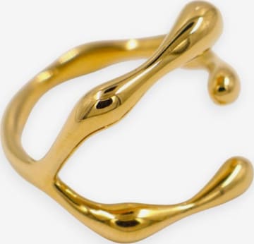 Fräulein Wunder Ring 'Ring Bones Edelstahl' in Gold: Vorderseite
