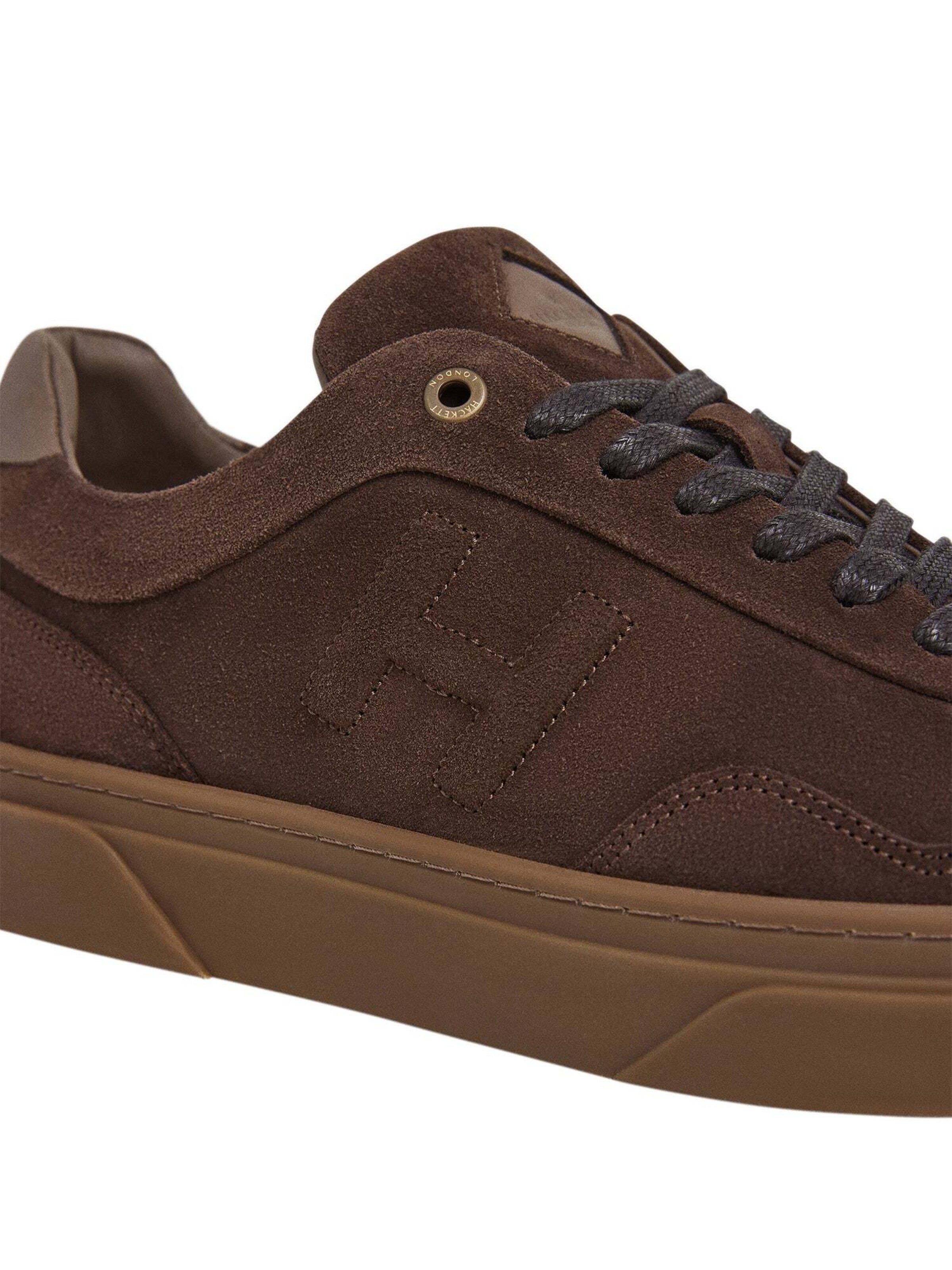 Sneaker bassa 'Hackney Velvet' di Hackett London in marrone