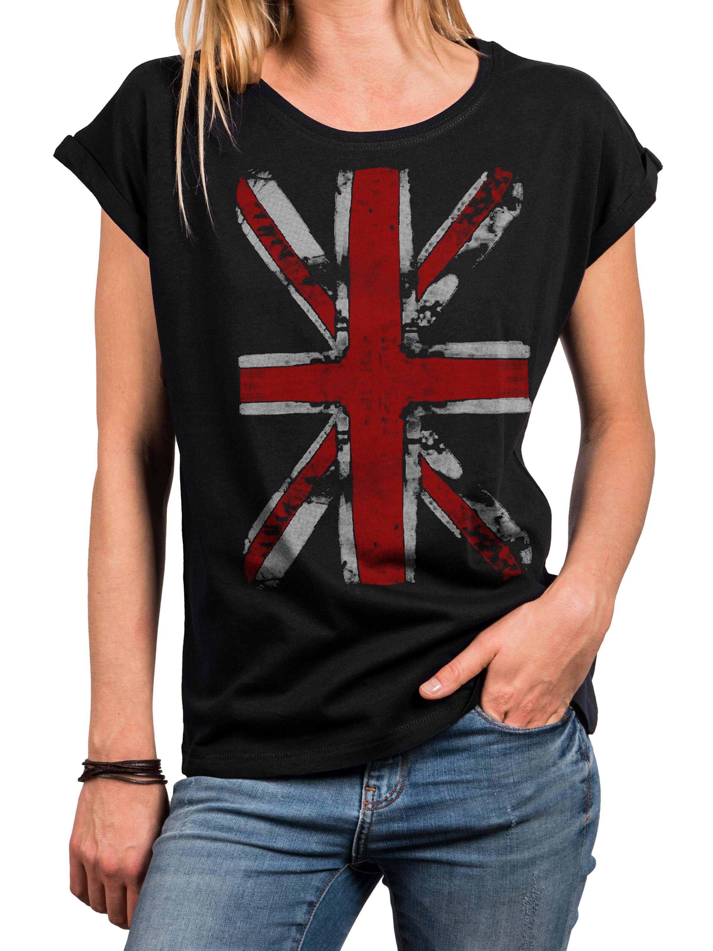 MAKAYA Shirt 'Union Jack' in Black