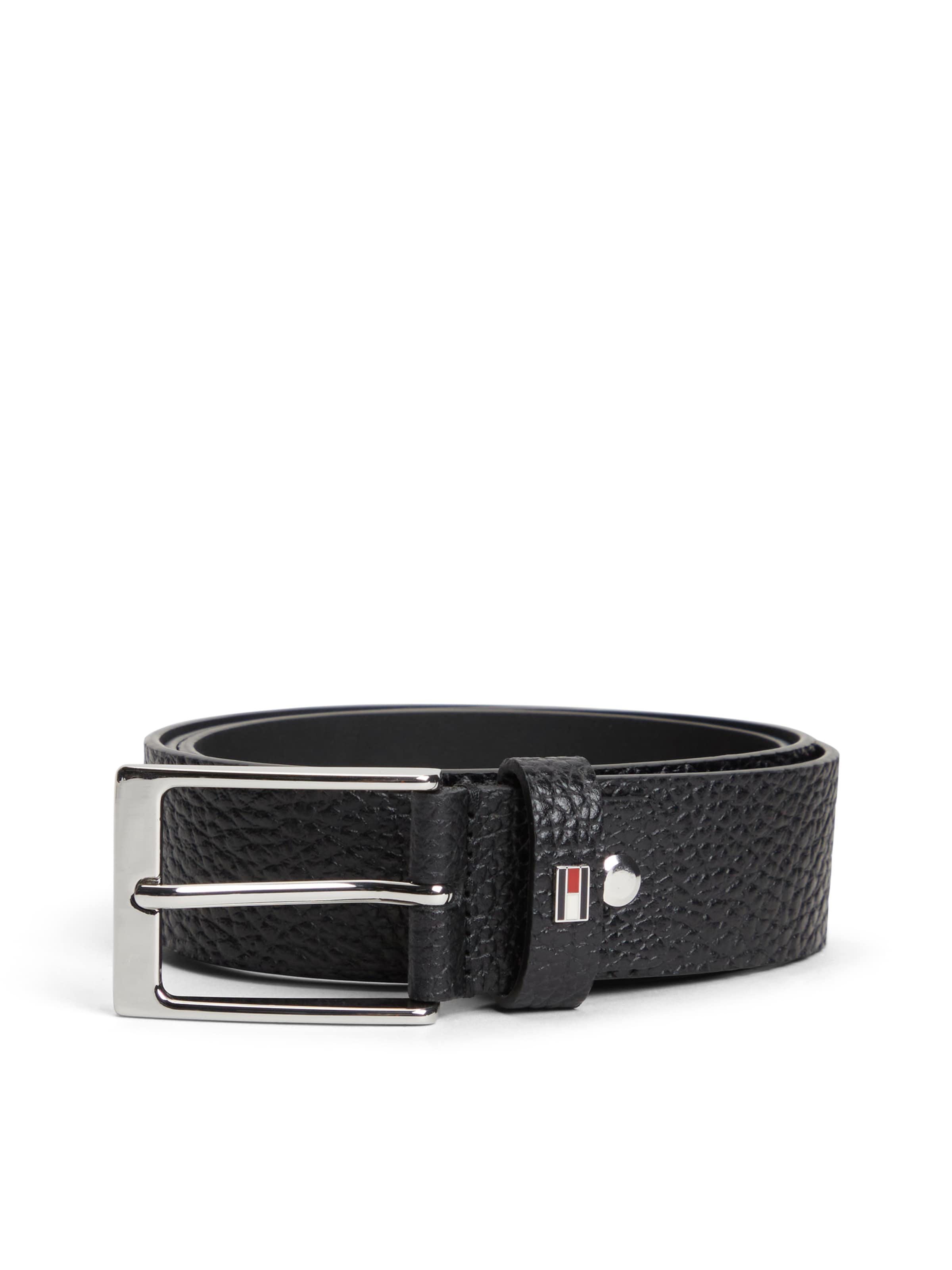 TOMMY HILFIGER Gürtel 'LAYTON' in Schwarz: Vorderseite