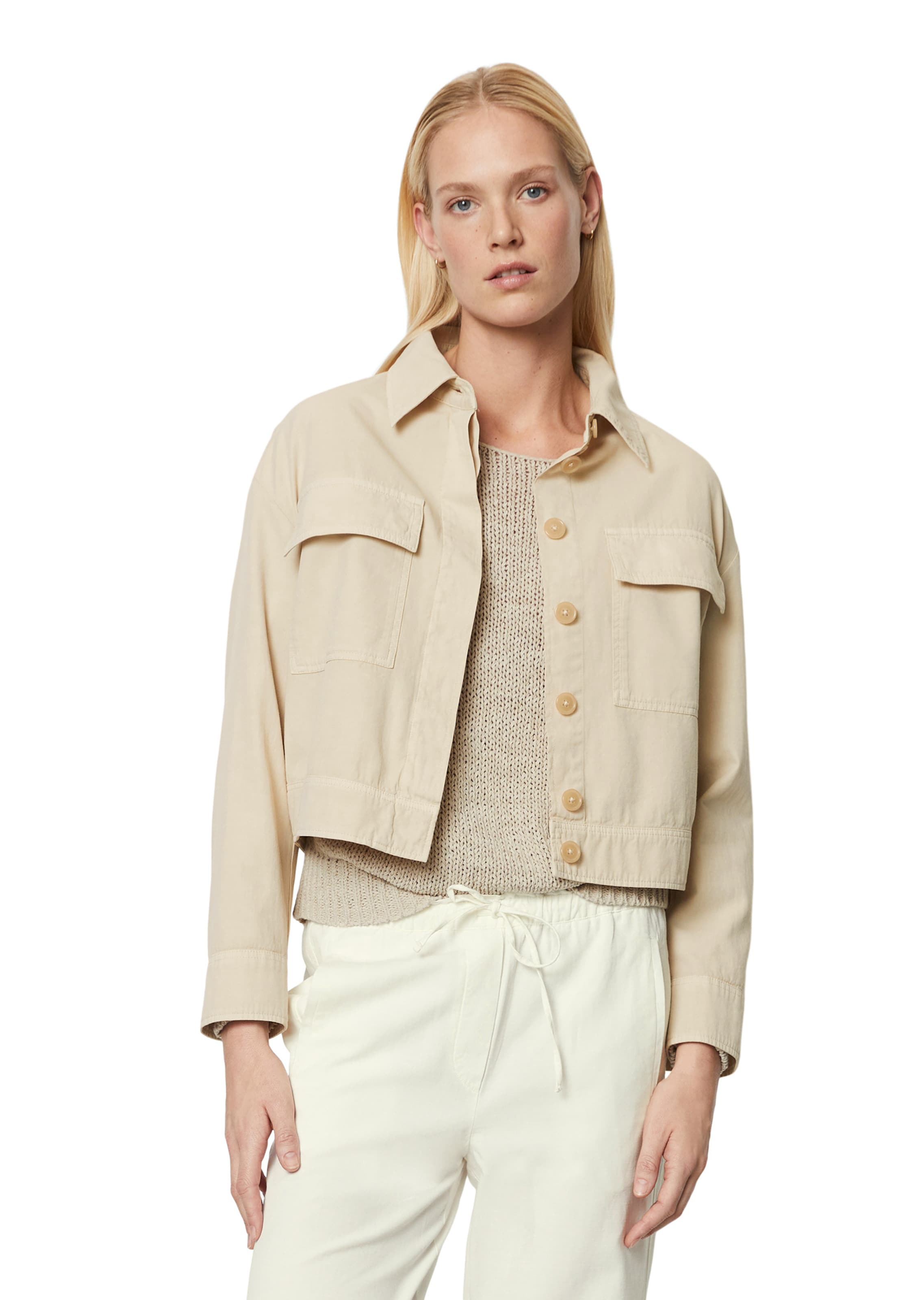 Marc O'Polo Prehodna jakna | bež barva: sprednja stran