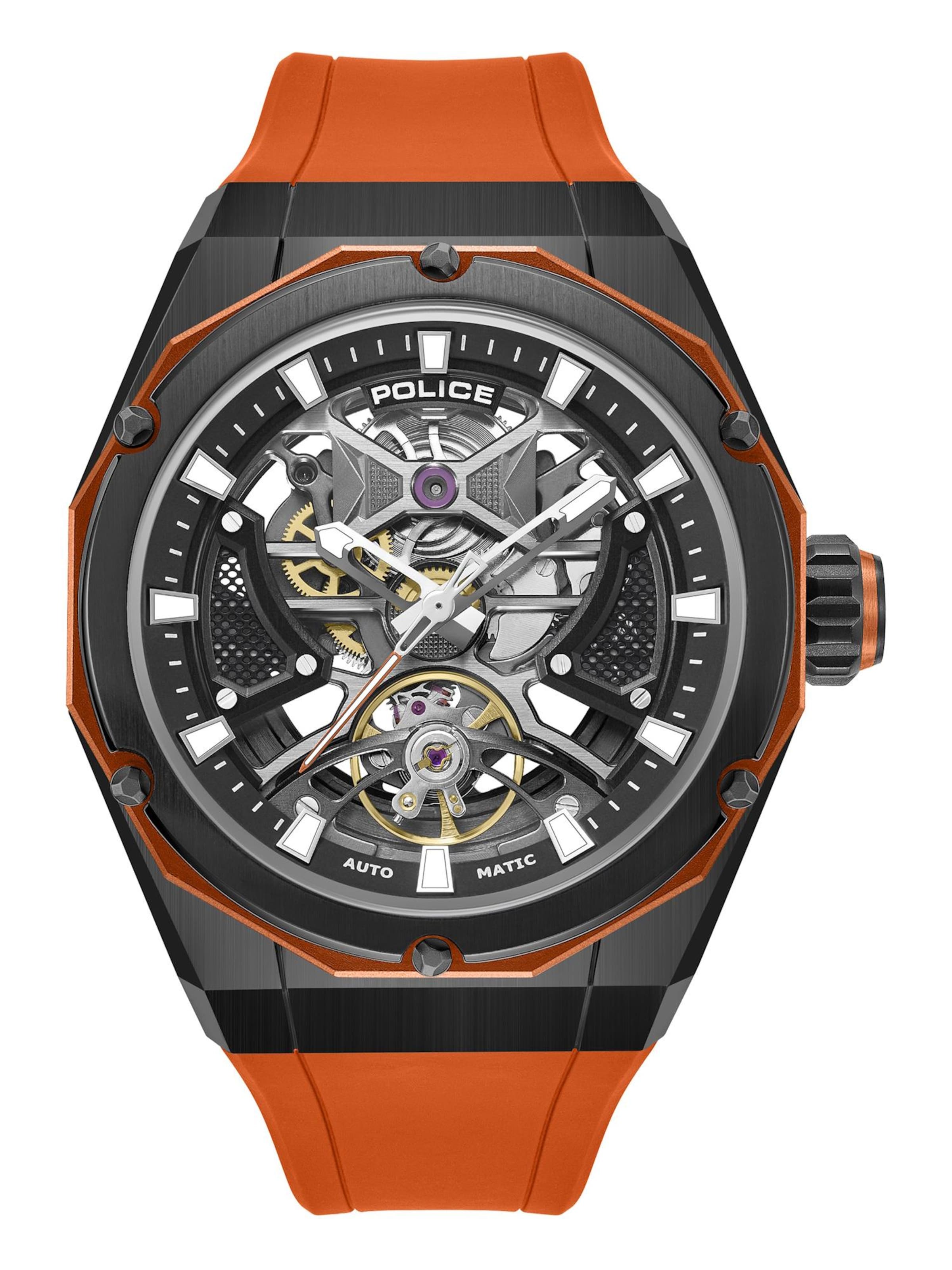 POLICE Analog Watch 'Dayton' in Orange: front
